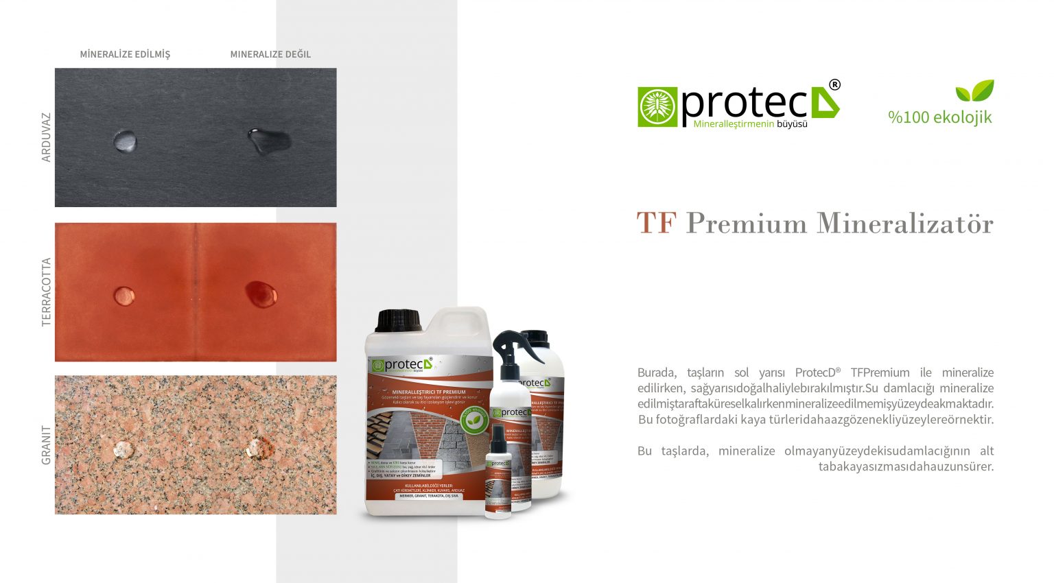ProtecD TF Mineraliser Premium ile Su Geçirmezlik Testi